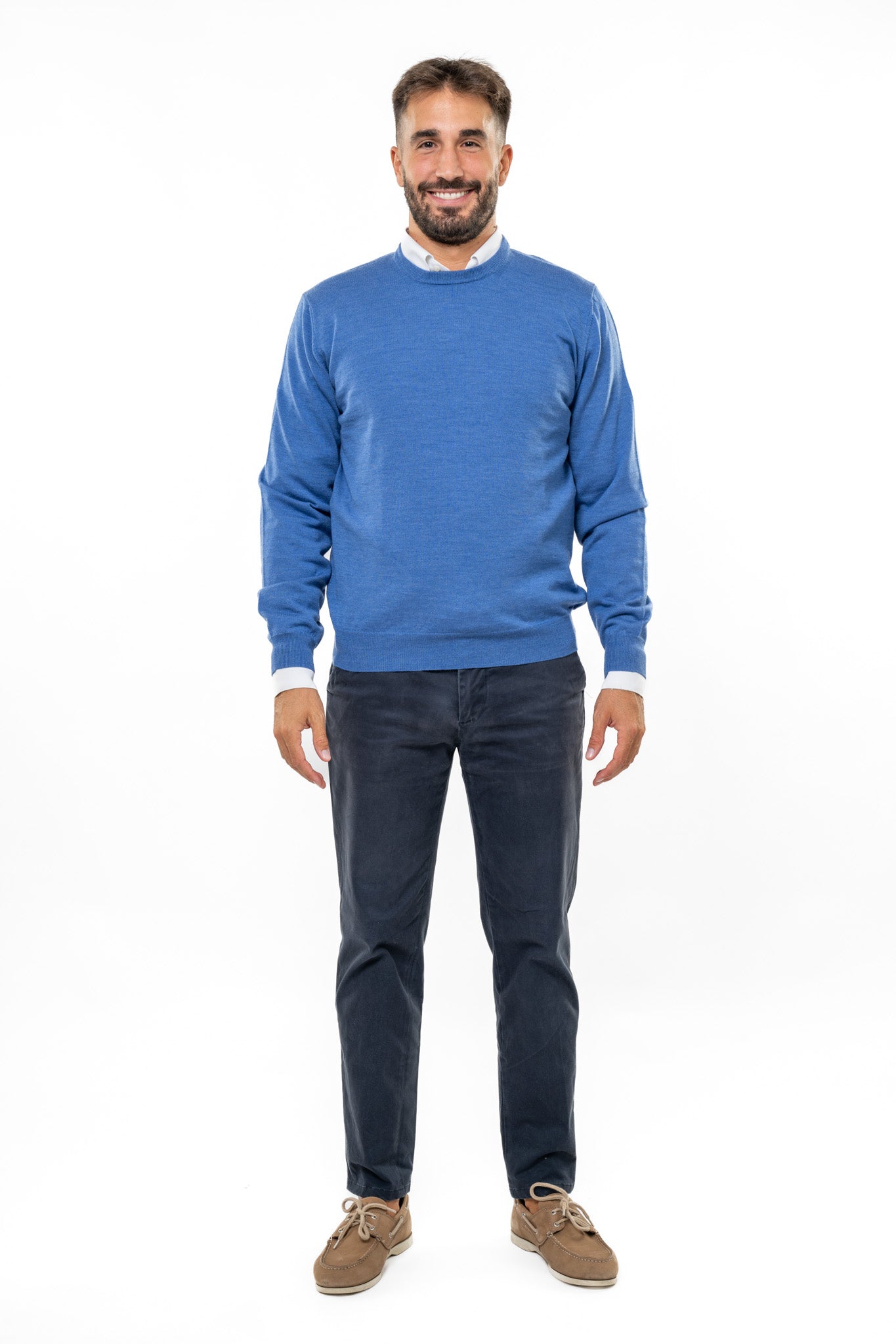 Maglione in Lana Merinos Blue