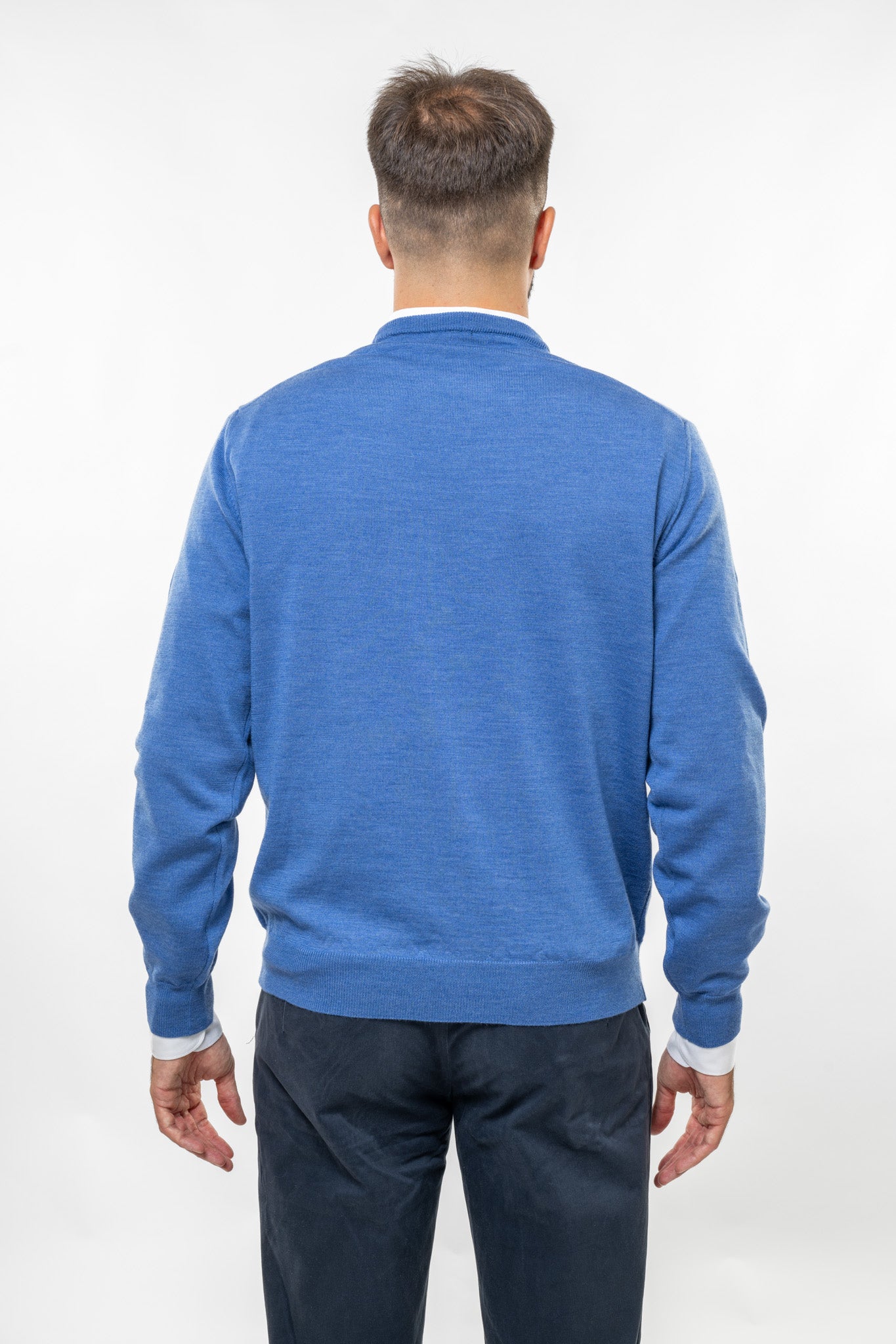 Maglione in Lana Merinos Blue
