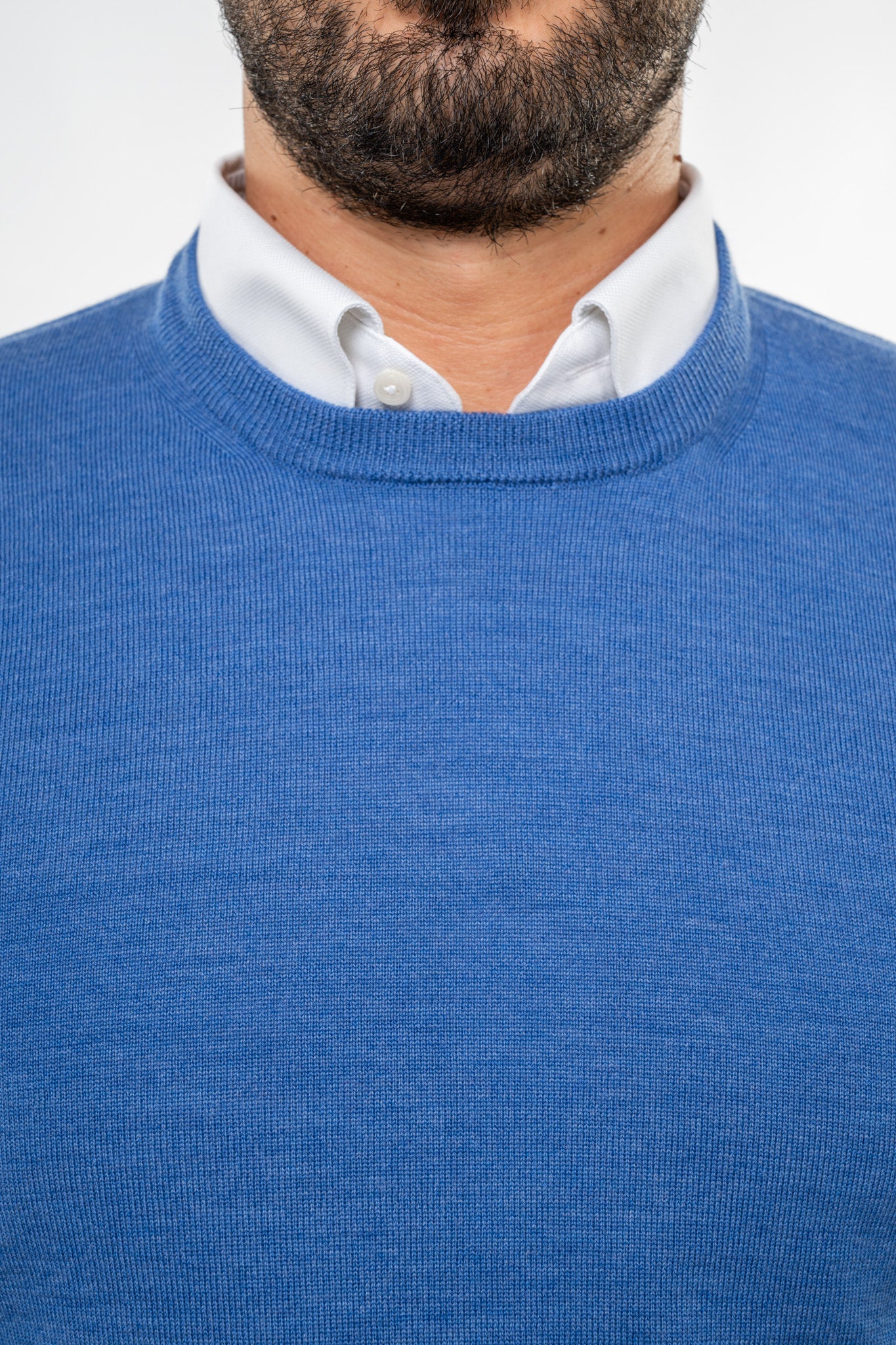 Maglione in Lana Merinos Blue