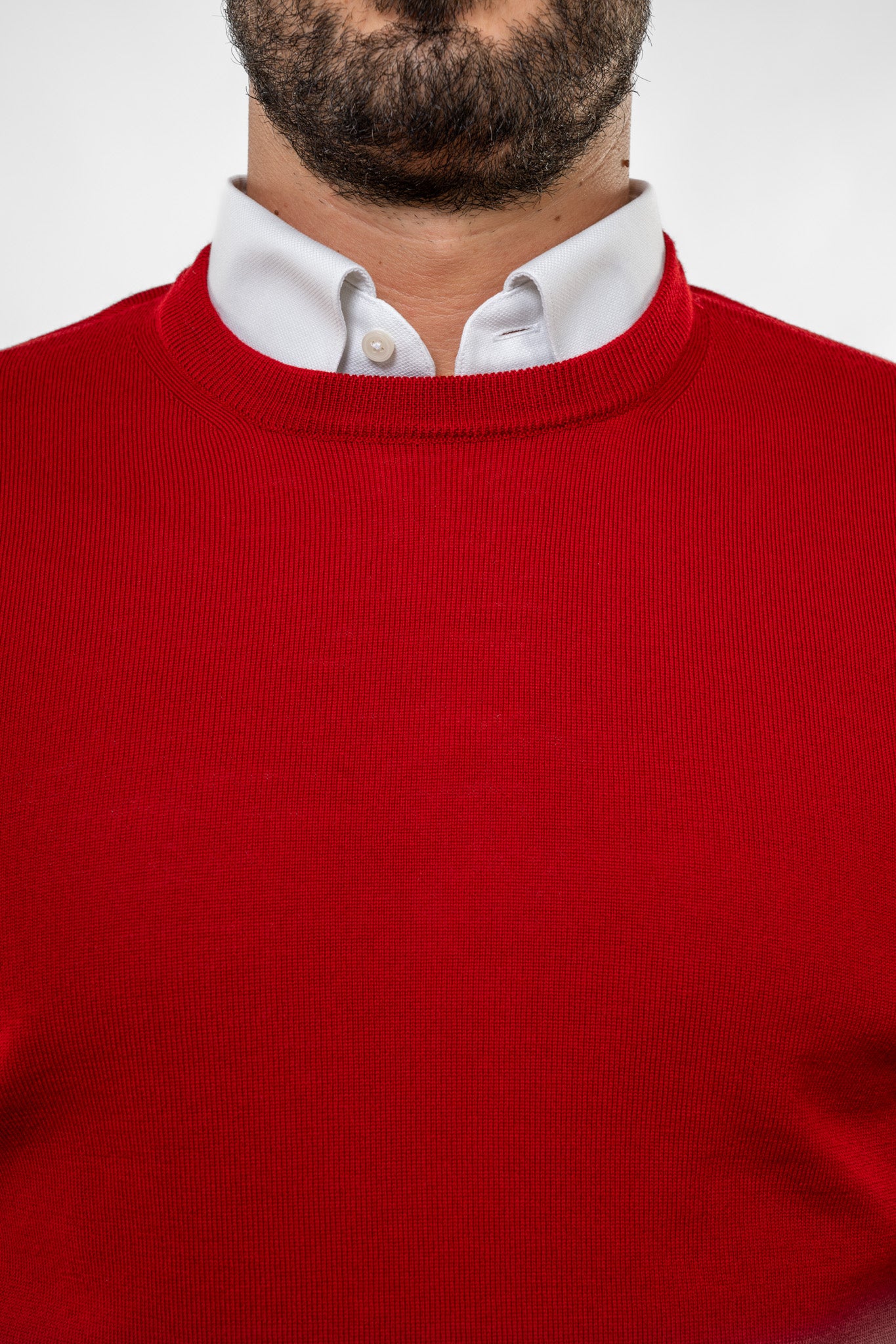 Maglione in Lana Merinos Bordeaux