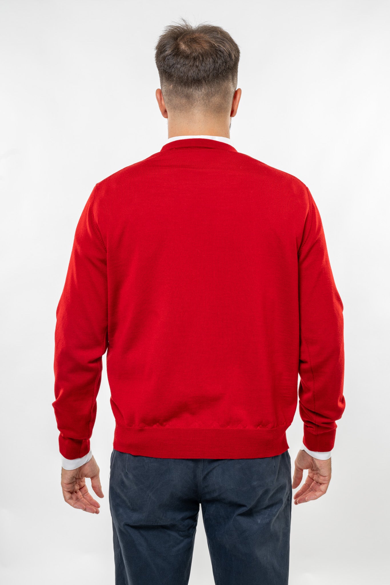 Maglione in Lana Merinos Bordeaux