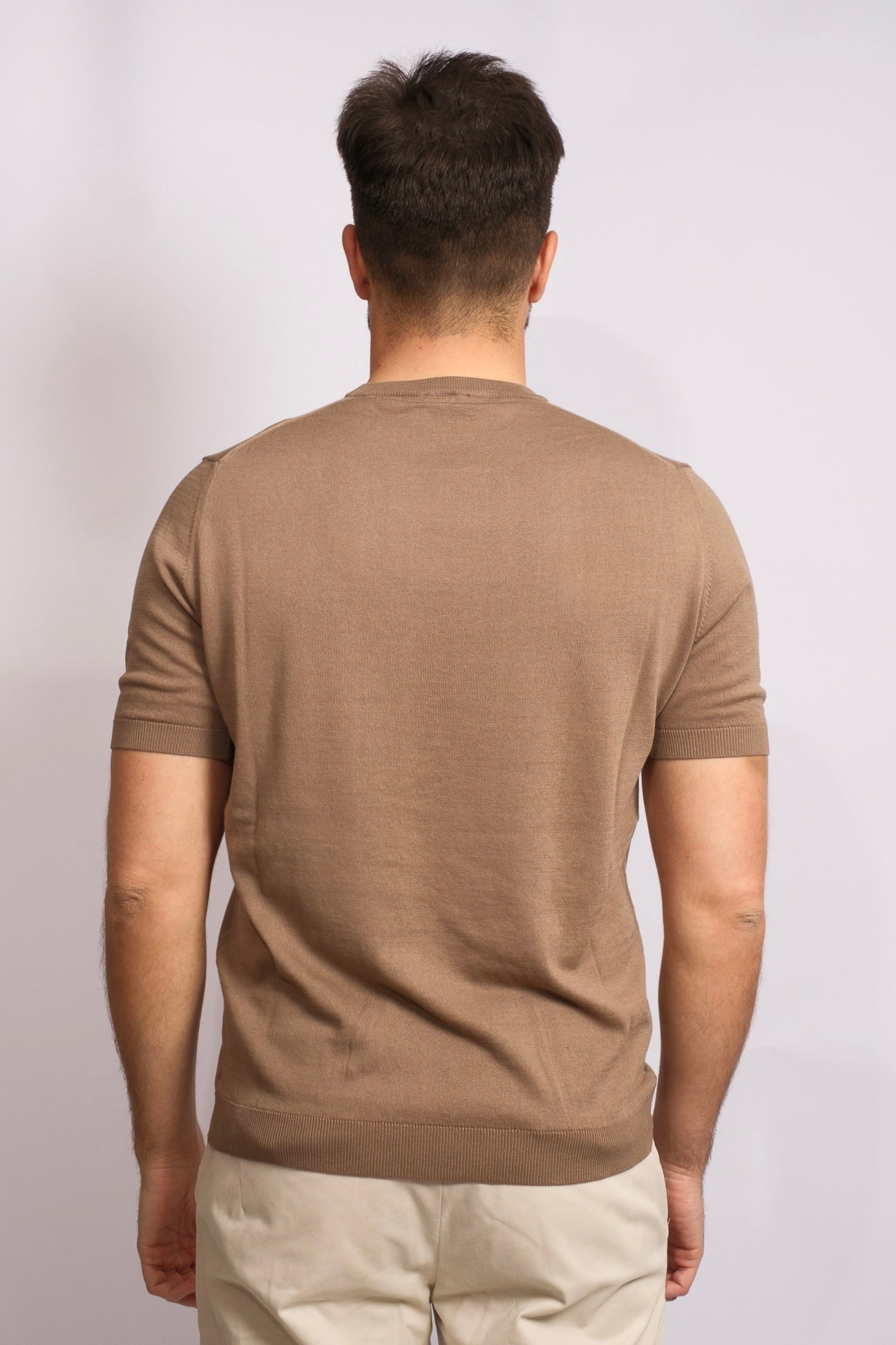 Dove Grey Crew Neck Polo