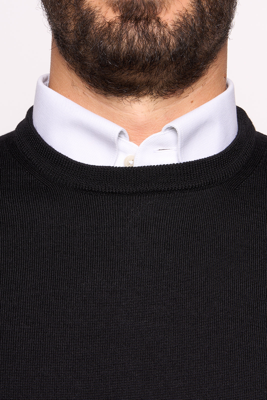 Maglione in Lana Merinos Nero