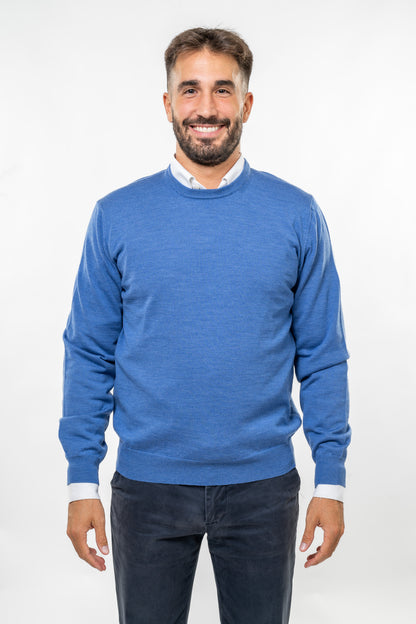 Maglione in Lana Merinos Blue