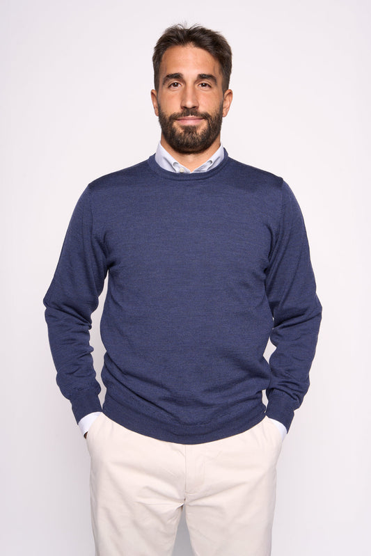 Maglione in Lana Merinos Blue Jeans
