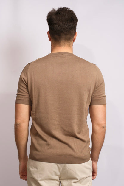 Dove Grey Crew Neck Polo