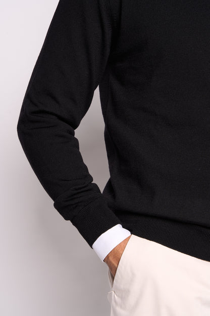 Maglione in Lana Merinos Nero