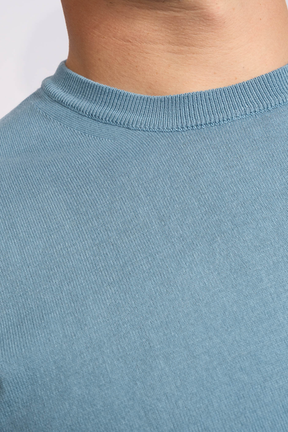 Light Blue Crew Neck Polo