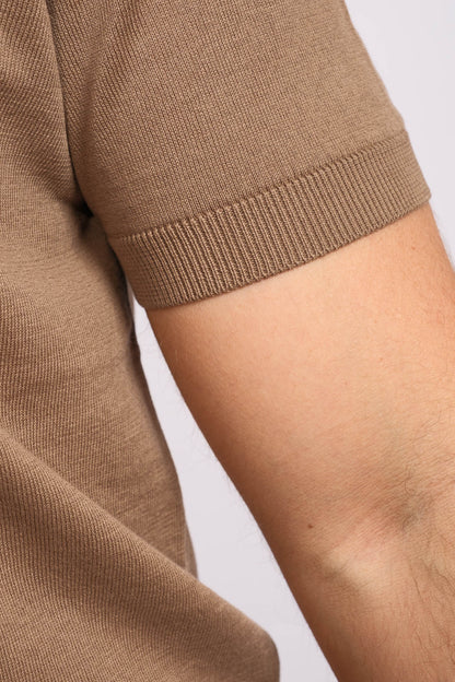 Dove Grey Crew Neck Polo