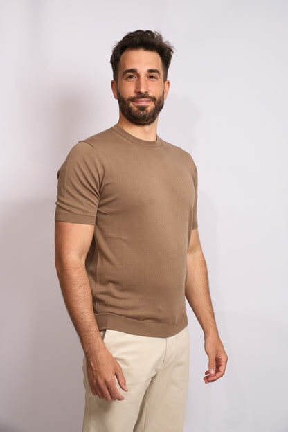Dove Grey Crew Neck Polo